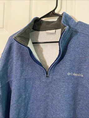 Columbia XL 1/4 zip pullover  Blue Grey sweatshirt performance walk hiking